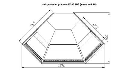 Сечение Нейтральная угловая КС95 N-5 (внешний 90)