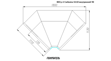 Сечение ВХСу-2 Carboma G110 внутренний 90 динамика (G110 VM-6)