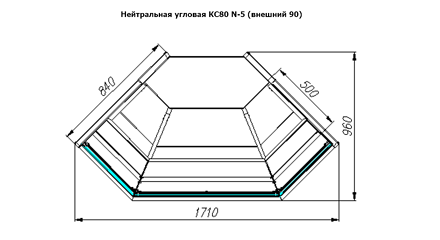 Сечение Нейтральная угловая КС80 N-5 (внешний 90)